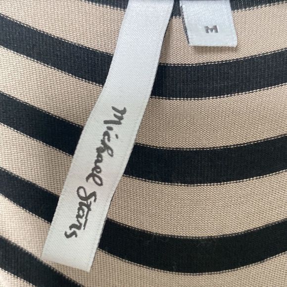 Michael STARS Addison Striped Maxi Racer Back Tank Dress w Beaded Rope Belt - M - Picture 2 of 7